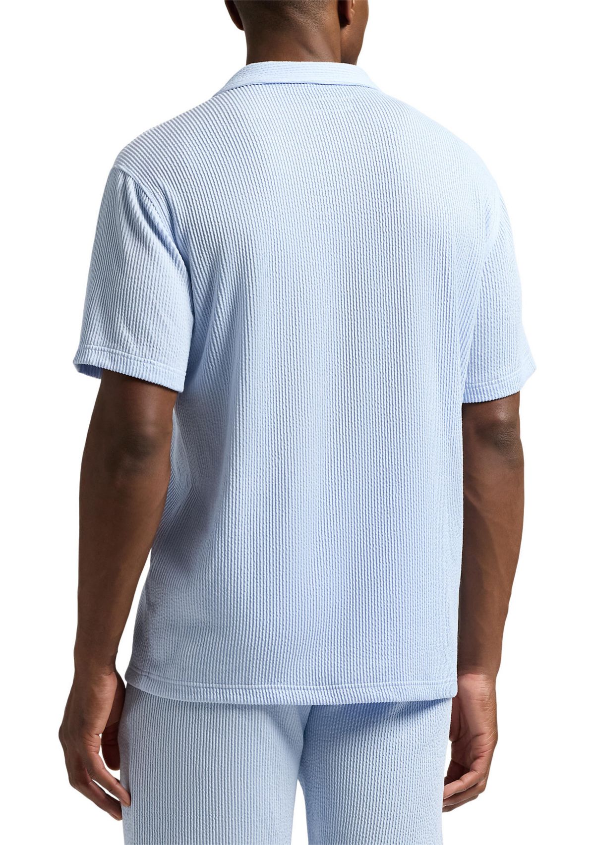 Knit Seersucker Pajama Shirt