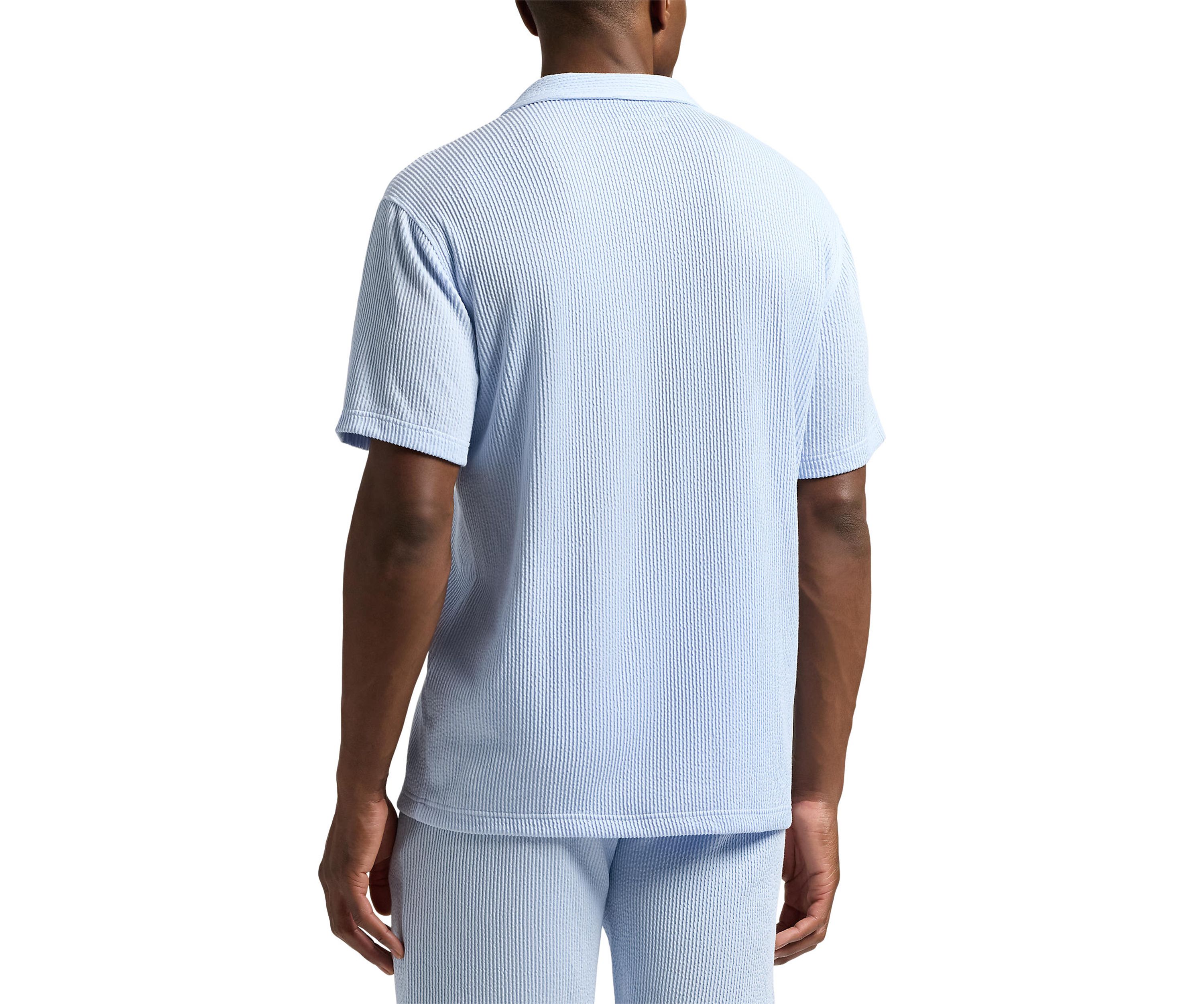 Knit Seersucker Pajama Shirt
