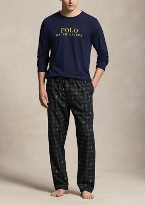 Polo Ralph Lauren Men's Crew Shirt and Woven Pajama Pant Set