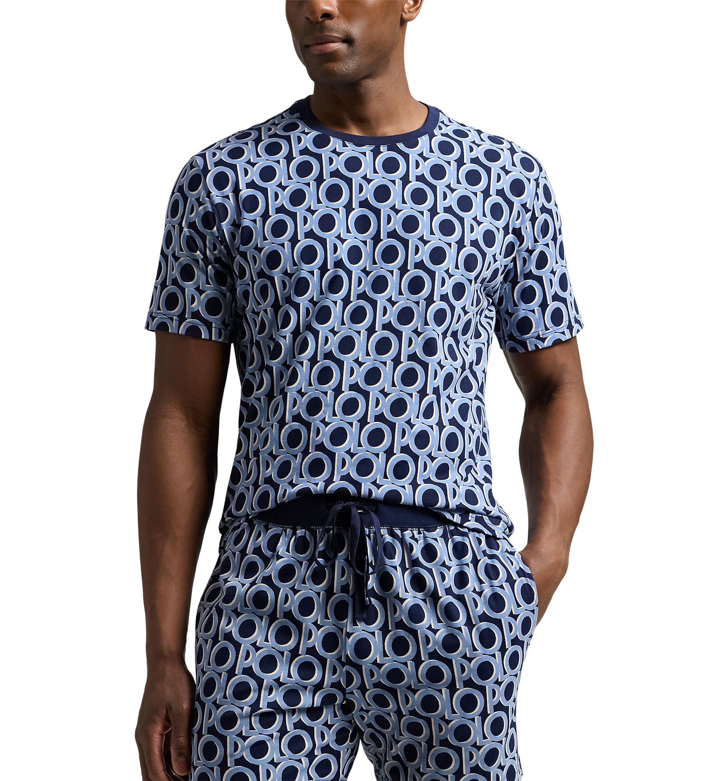 Logo Short Sleeve Crew Neck Sleep Shirt