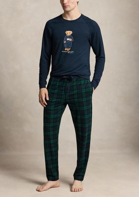 Polo Ralph Lauren Men's Crew Shirt and Pant Pajama Set, Large