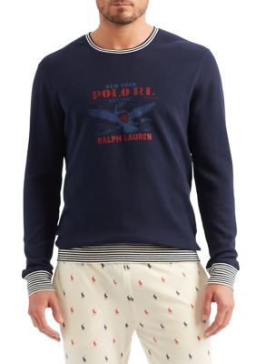 Polo Ralph Lauren Thermal Eagle Long Sleeve Sleep Shirt | belk
