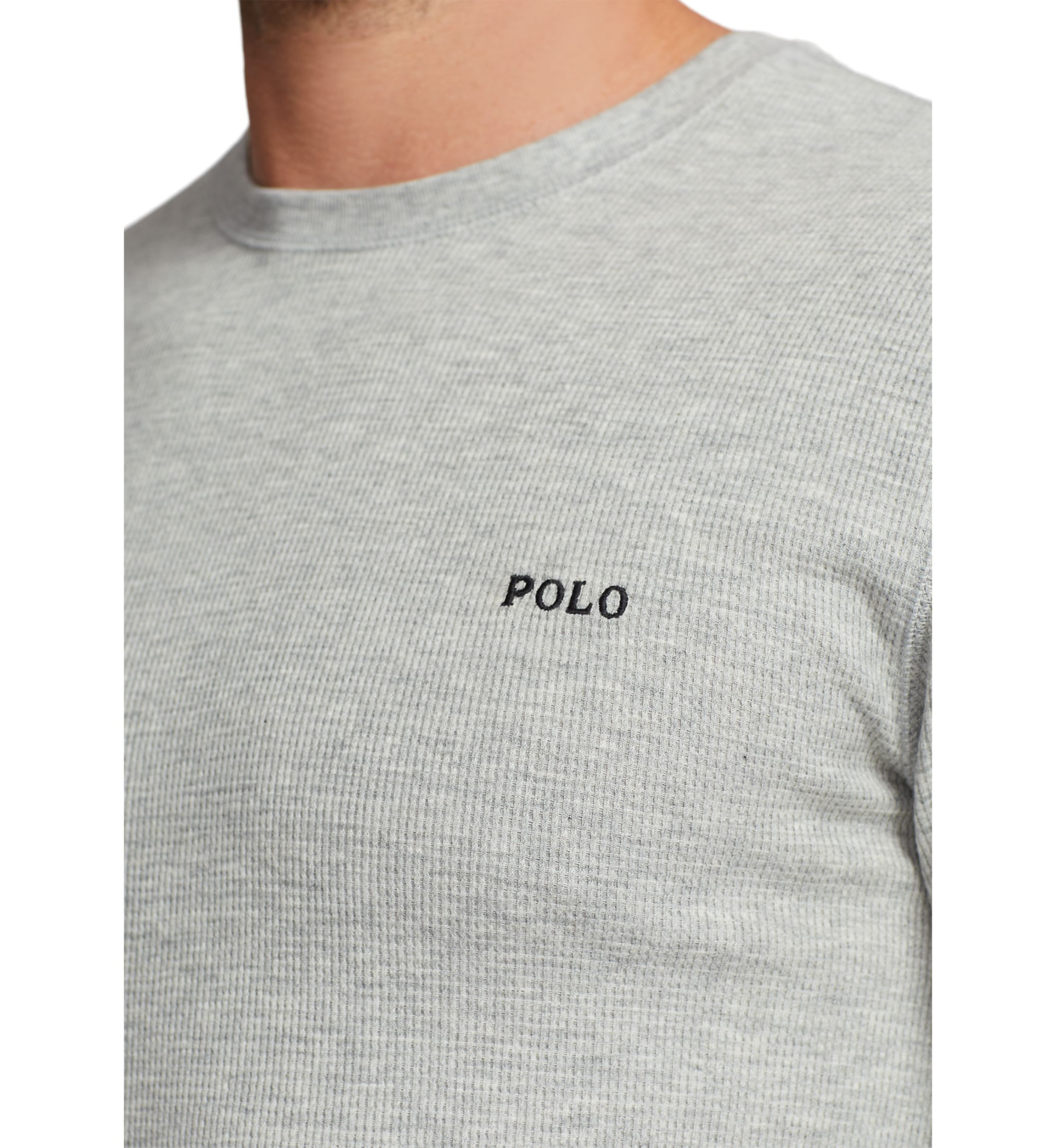 Long Sleeve Waffle Knit Crew Neck Sleep Shirt