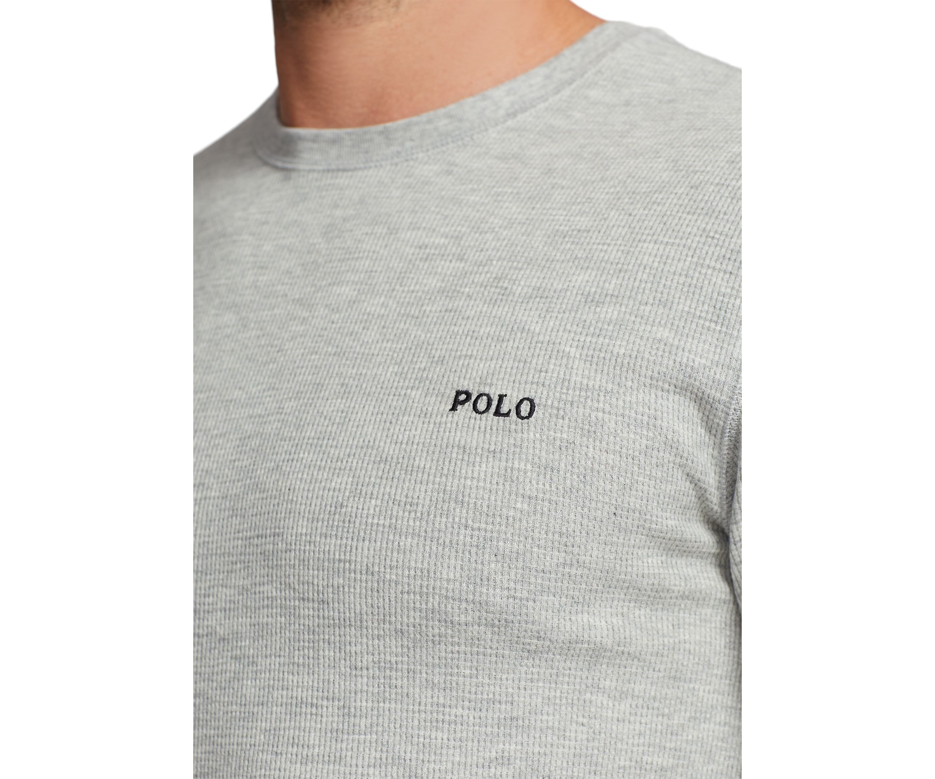 Long Sleeve Waffle Knit Crew Neck Sleep Shirt