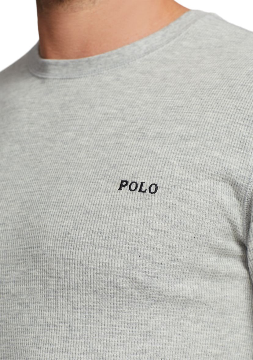 Long Sleeve Waffle Knit Crew Neck Sleep Shirt