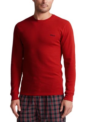 Polo Ralph Lauren Big & Tall Long Sleeve Midweight Waffle Knit Crew Neck  Sleep Shirt | belk