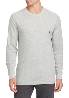 Polo Ralph Lauren Waffle-Knit Crew Neck Sleep Shirt | belk