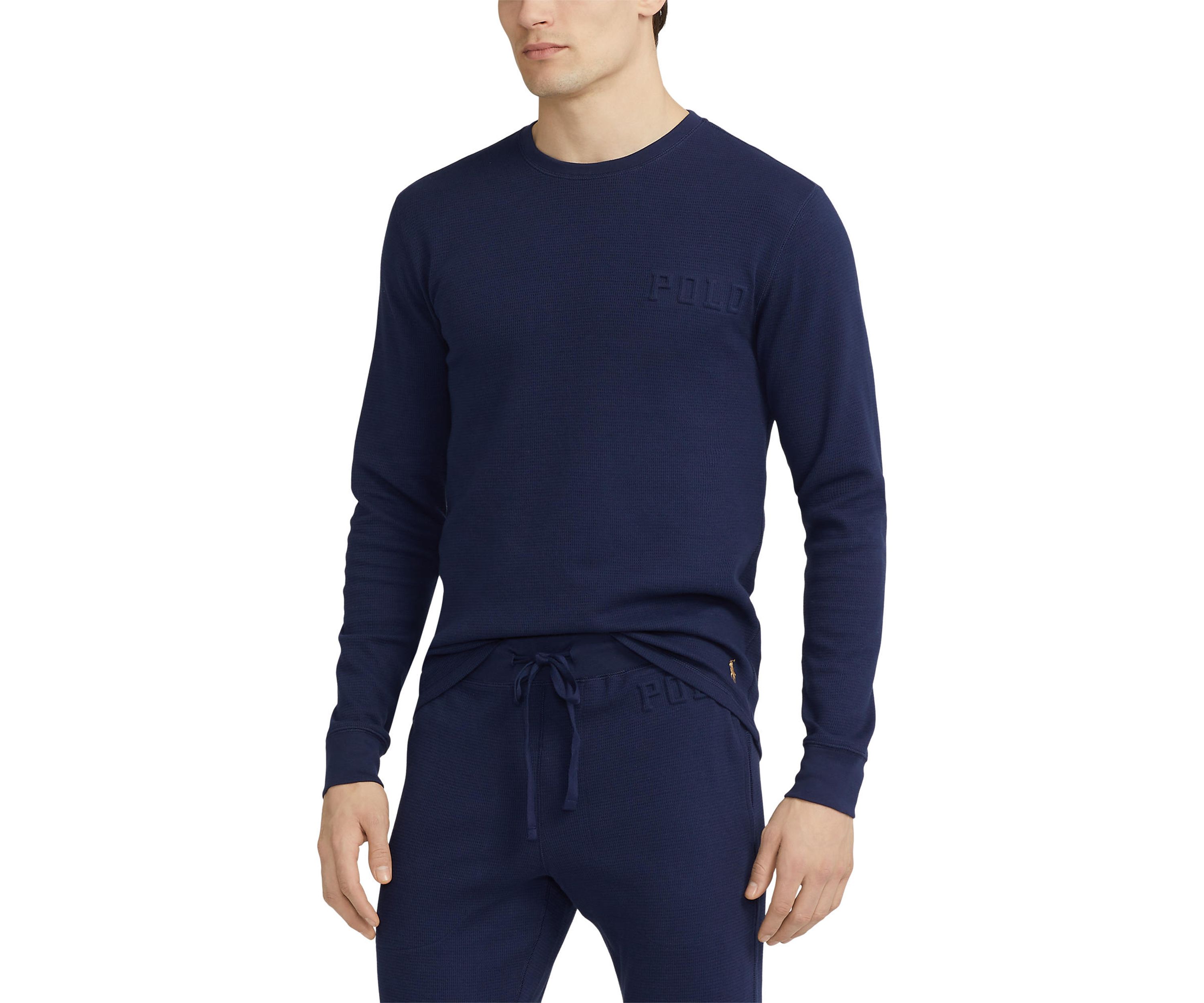 Navy Embossed Thermal Sleep Shirt