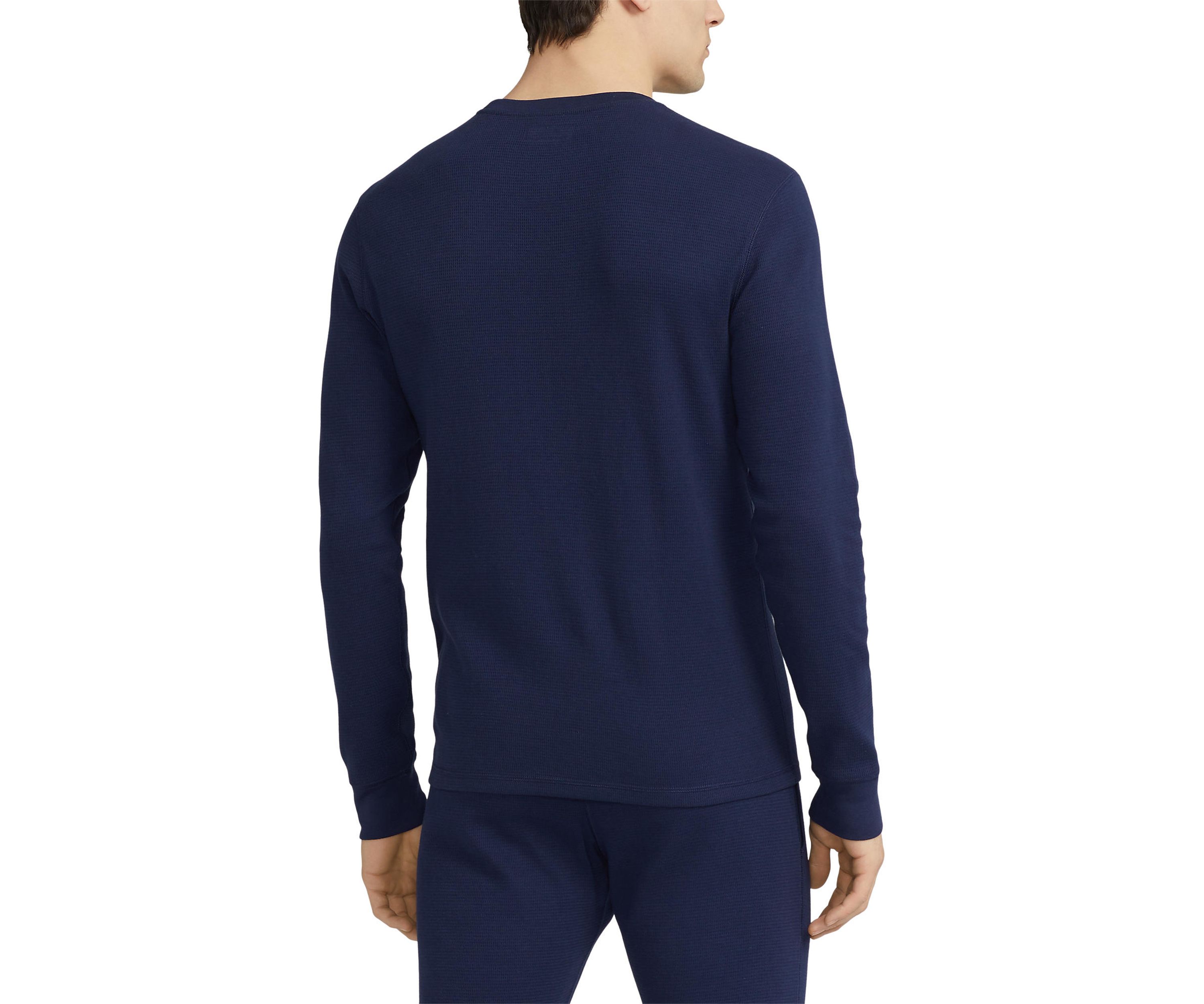 Navy Embossed Thermal Sleep Shirt