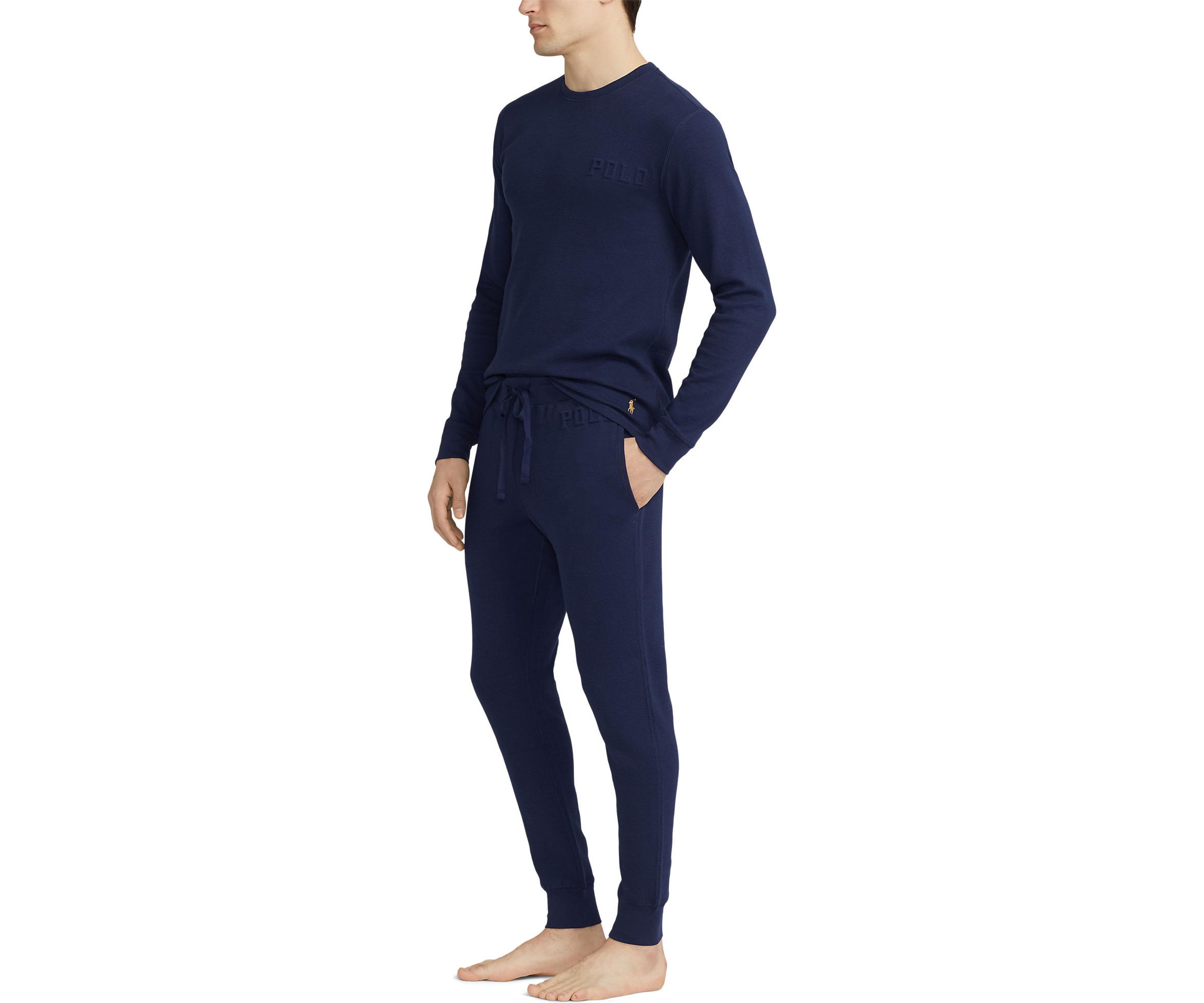 Navy Embossed Thermal Sleep Shirt