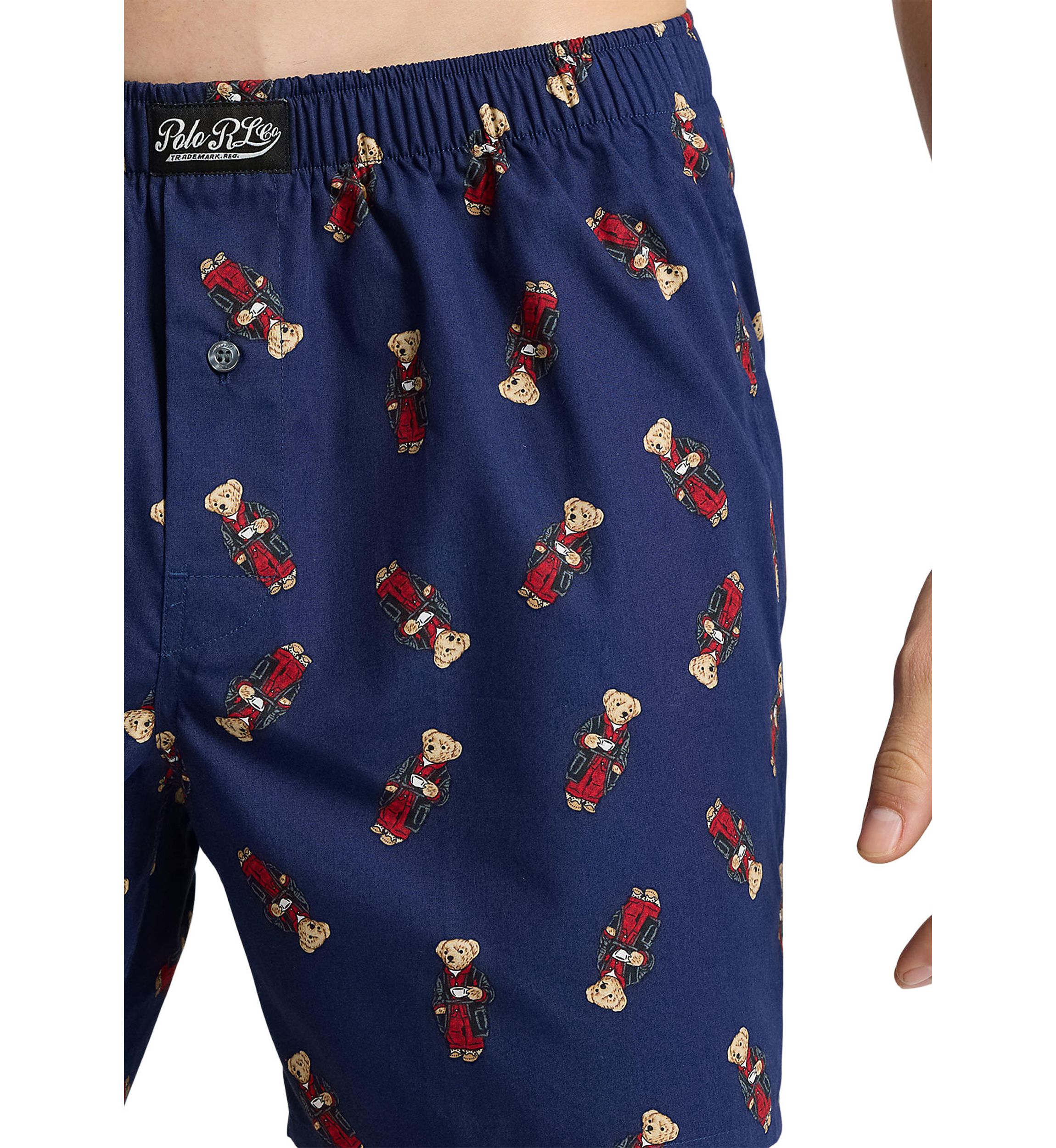 Woven Allover Print Bear Boxers