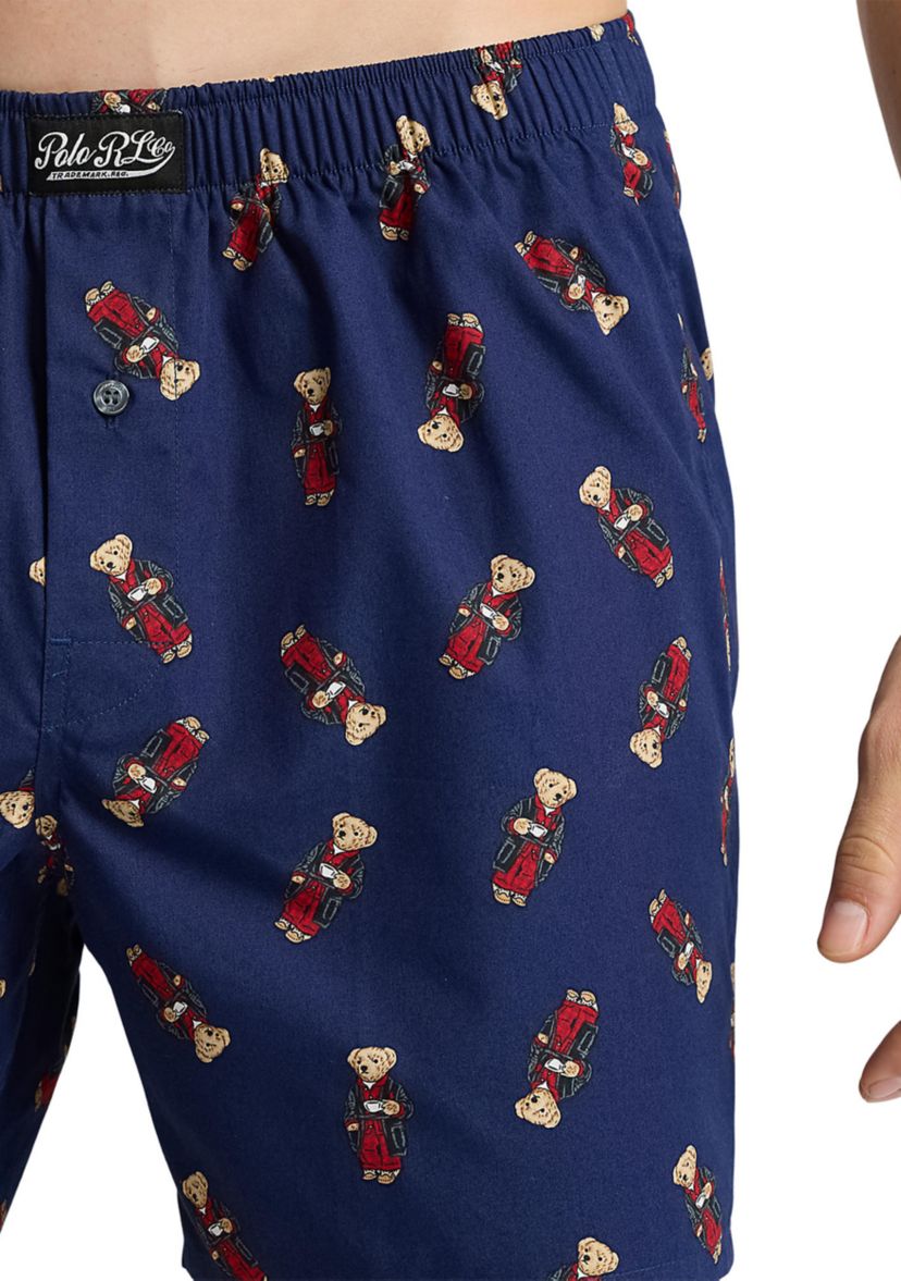 Woven Allover Print Bear Boxers