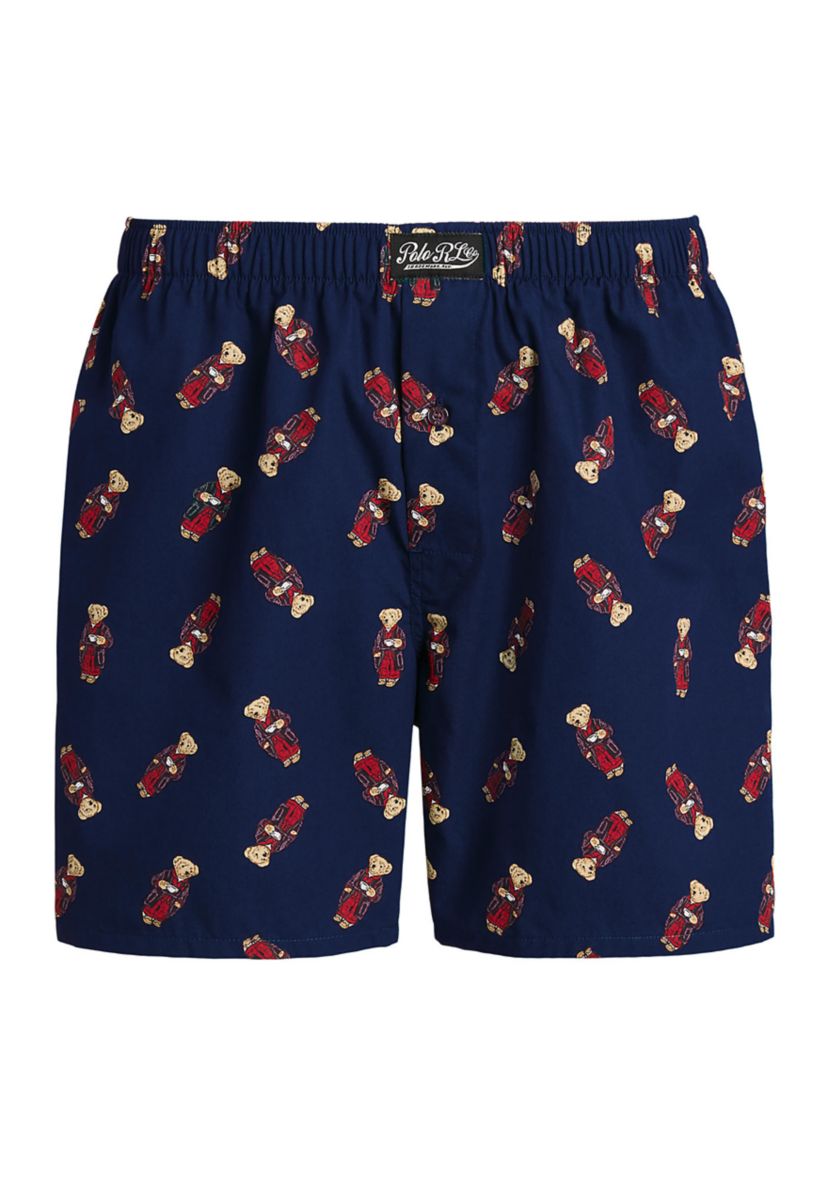 Woven Allover Print Bear Boxers