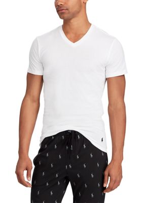 Polo Ralph Lauren Slim Fit Cotton V-Neck Undershirts - 5 Pack | belk