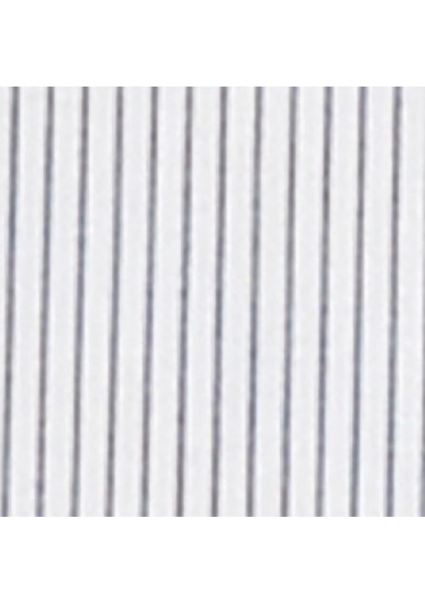 Stretch Cotton Slim Fit Thin Stripe Button-Down Shirt