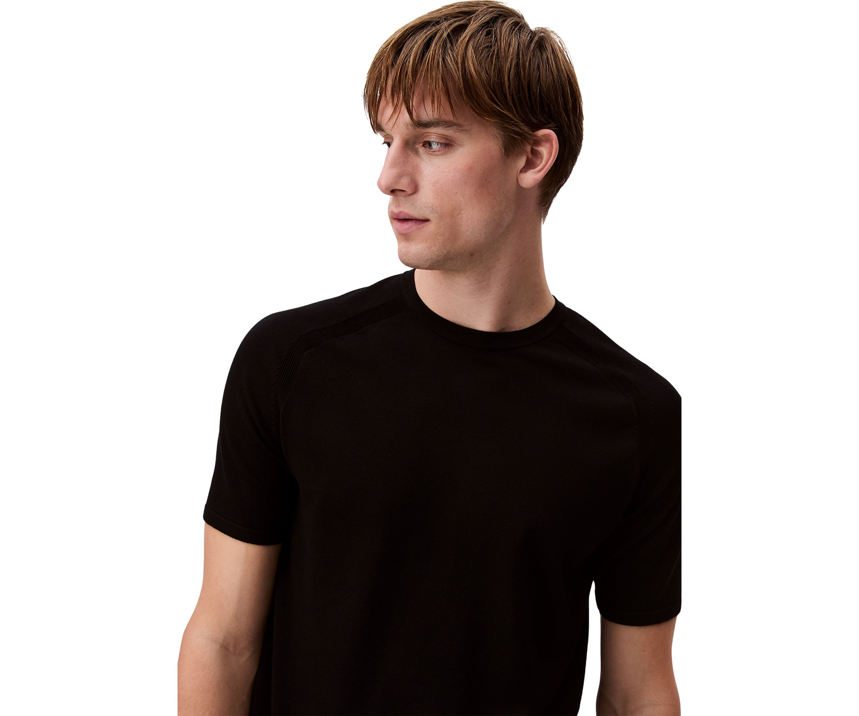 Mens Tech Knit Crew Neck Sweater T-Shirt