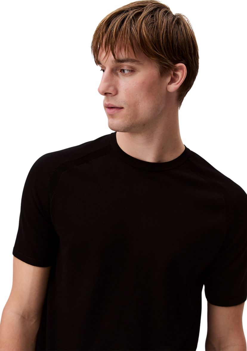 Mens Tech Knit Crew Neck Sweater T-Shirt