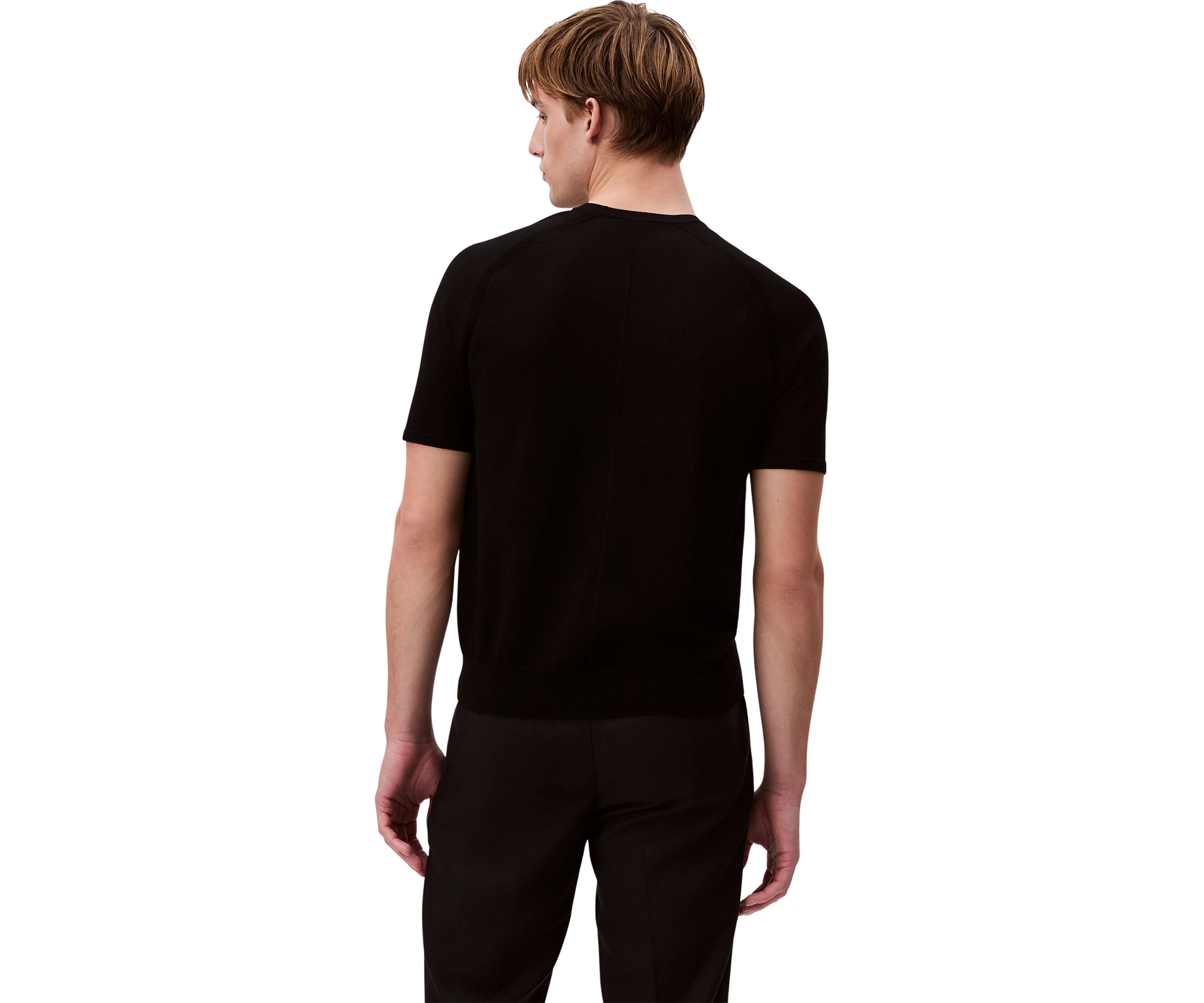 Mens Tech Knit Crew Neck Sweater T-Shirt