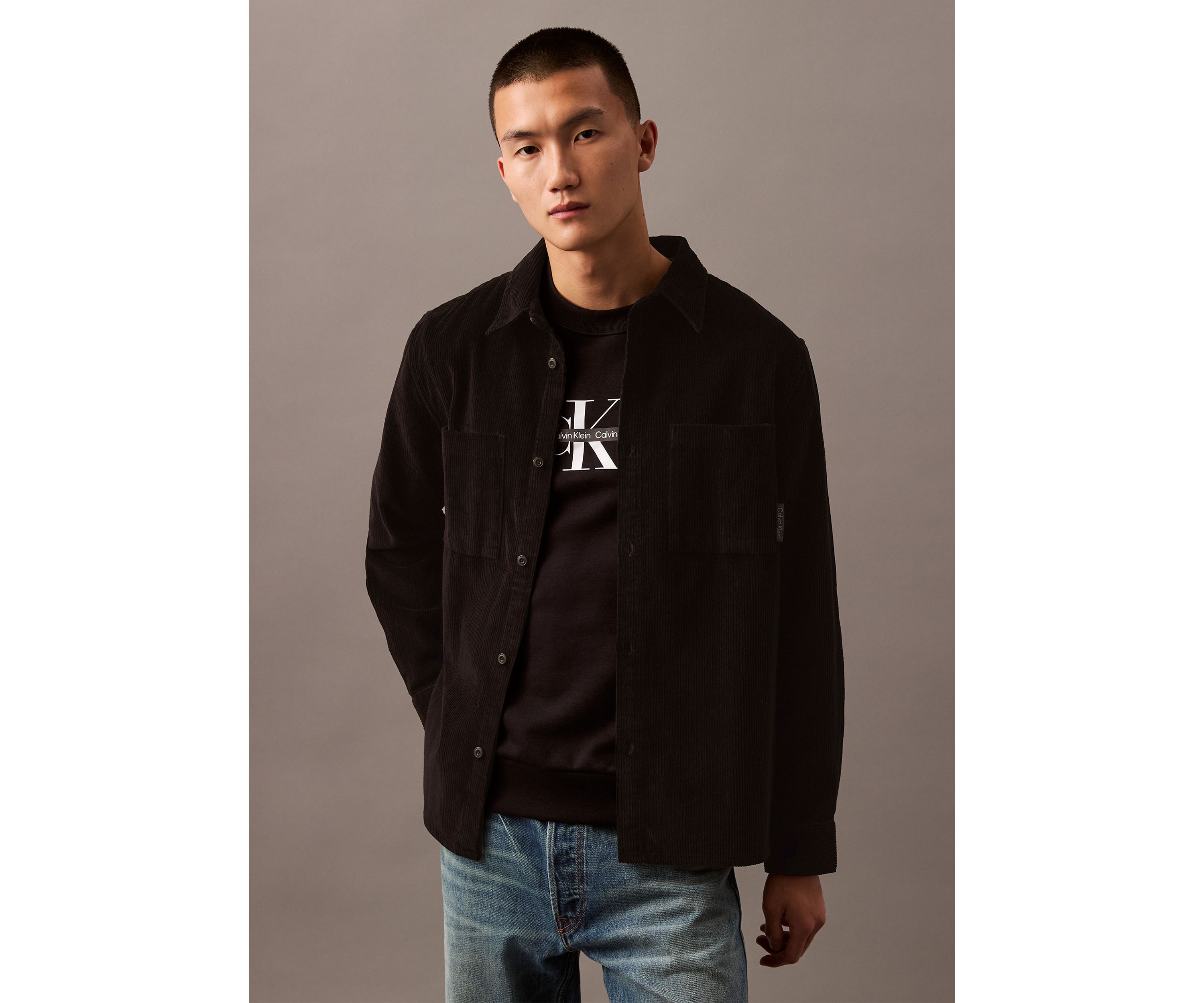 Long Sleeve Corded Overshirt 