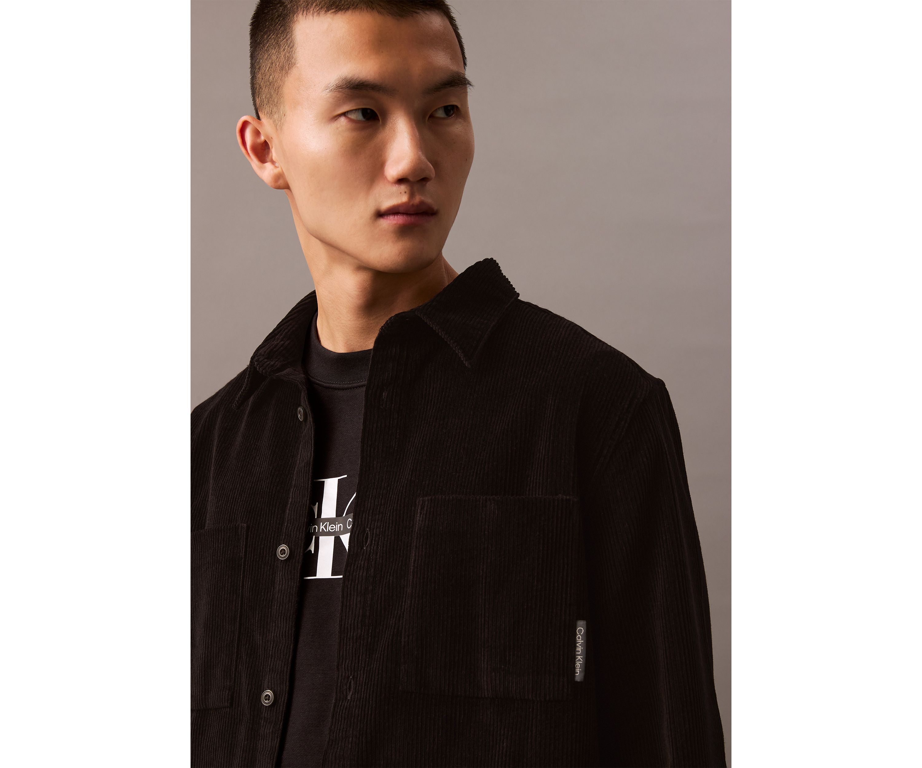 Long Sleeve Corded Overshirt 