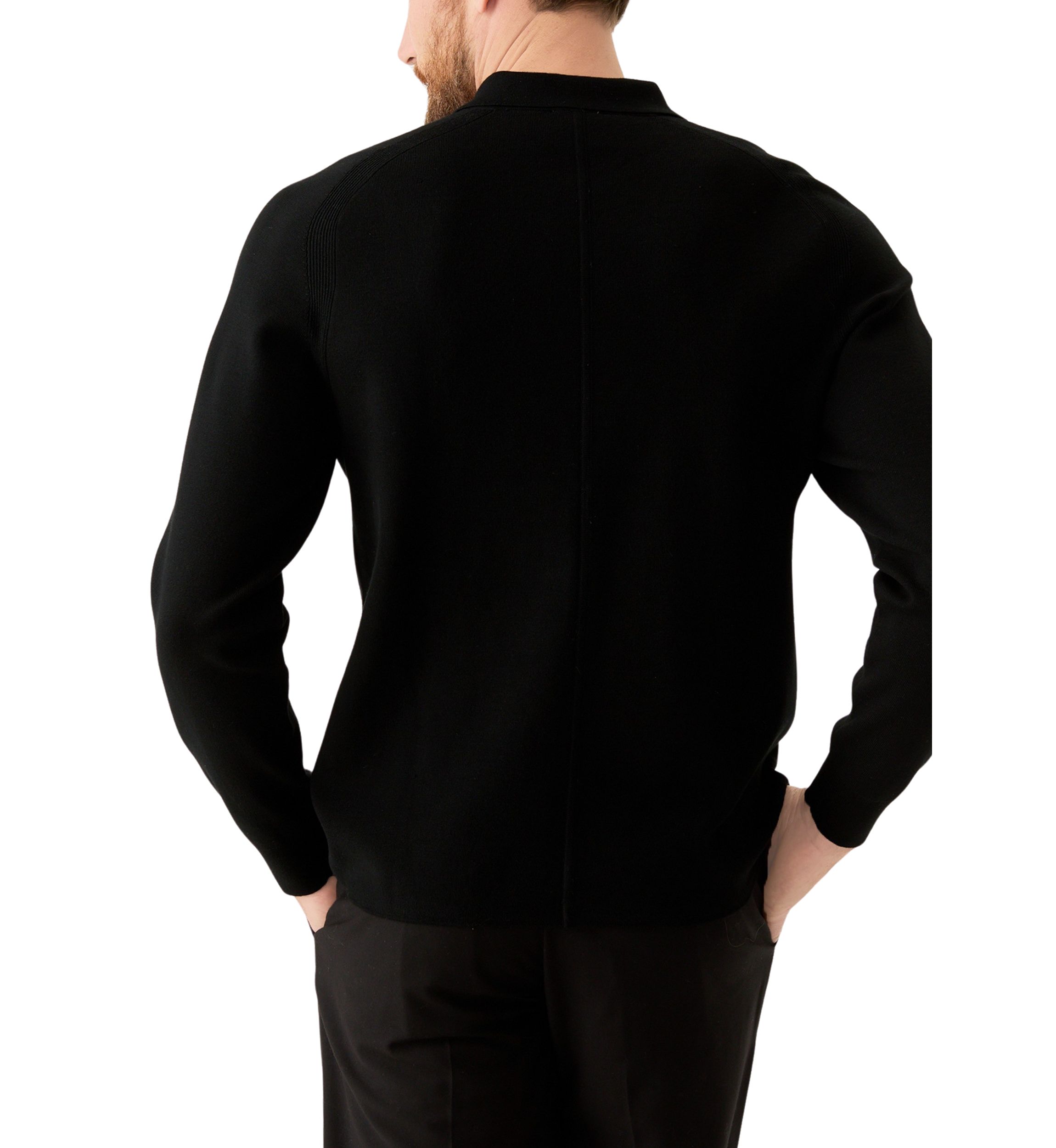 Mens Tech Knit Sweater Polo Shirt