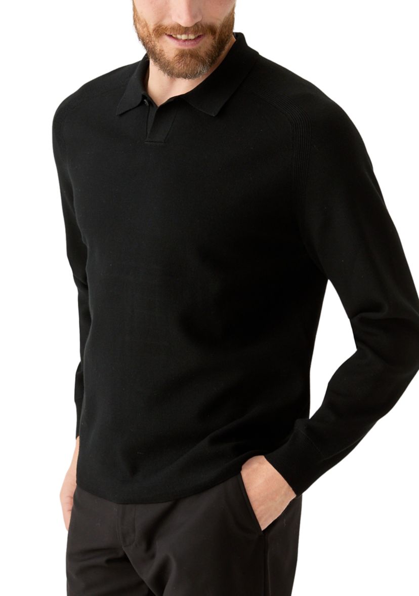 Mens Tech Knit Sweater Polo Shirt