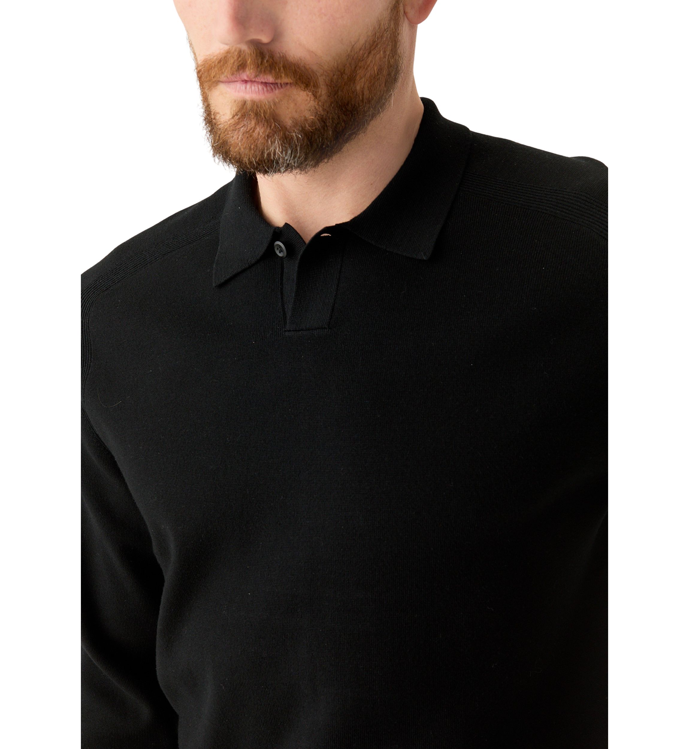 Mens Tech Knit Sweater Polo Shirt