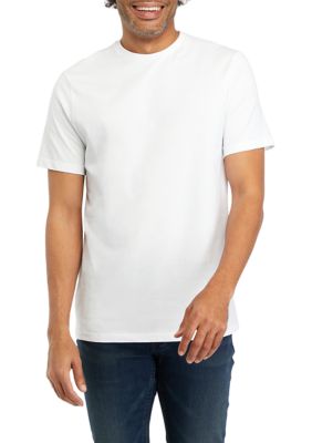Calvin Klein Men's Smooth Cotton Monogram Logo T-Shirt, White, Small