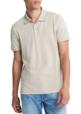 Calvin Klein Men's Smooth Cotton Monogram Logo Polo Shirt, 2XL