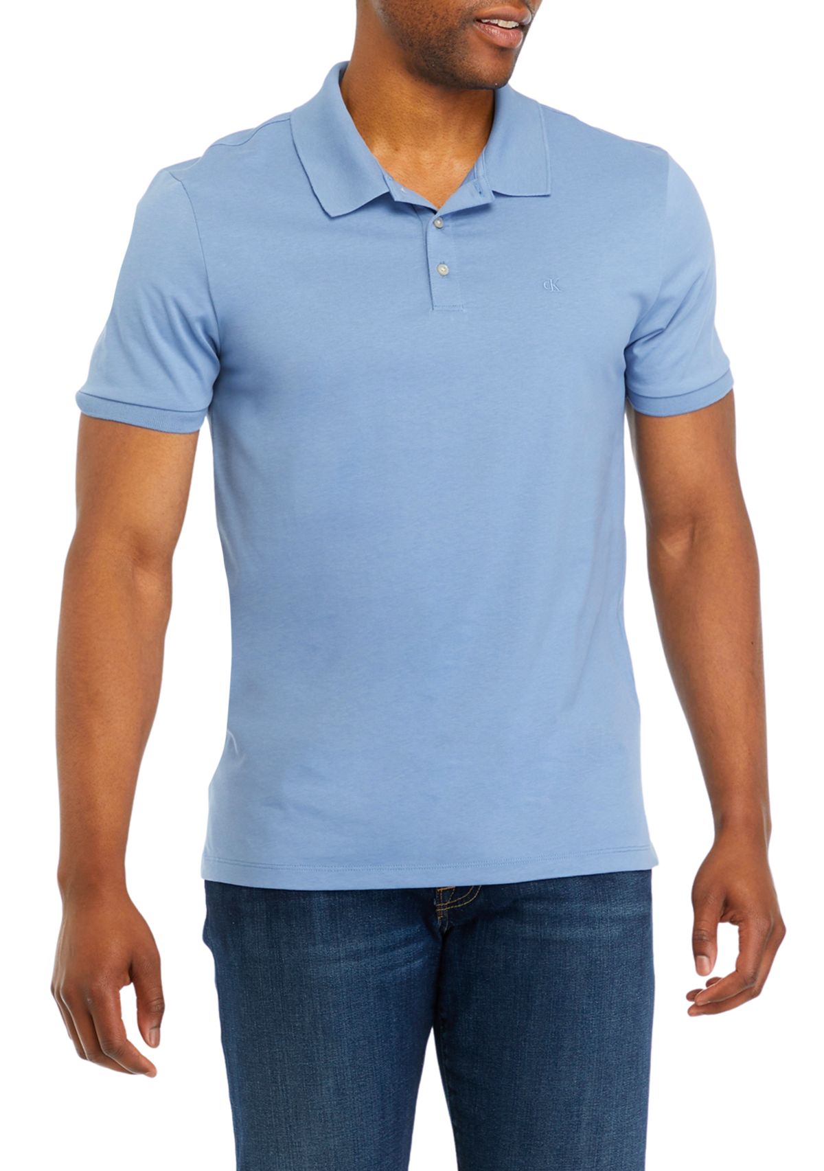 Smooth Cotton Monogram Logo Polo Shirt