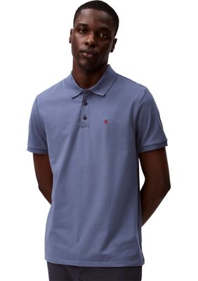 Calvin Klein Men's Smooth Cotton Monogram Logo Polo Shirt, Small