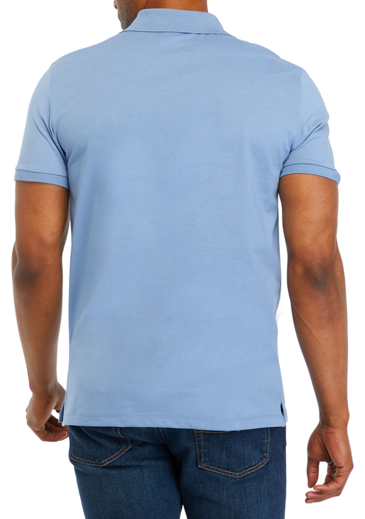 Smooth Cotton Monogram Logo Polo Shirt