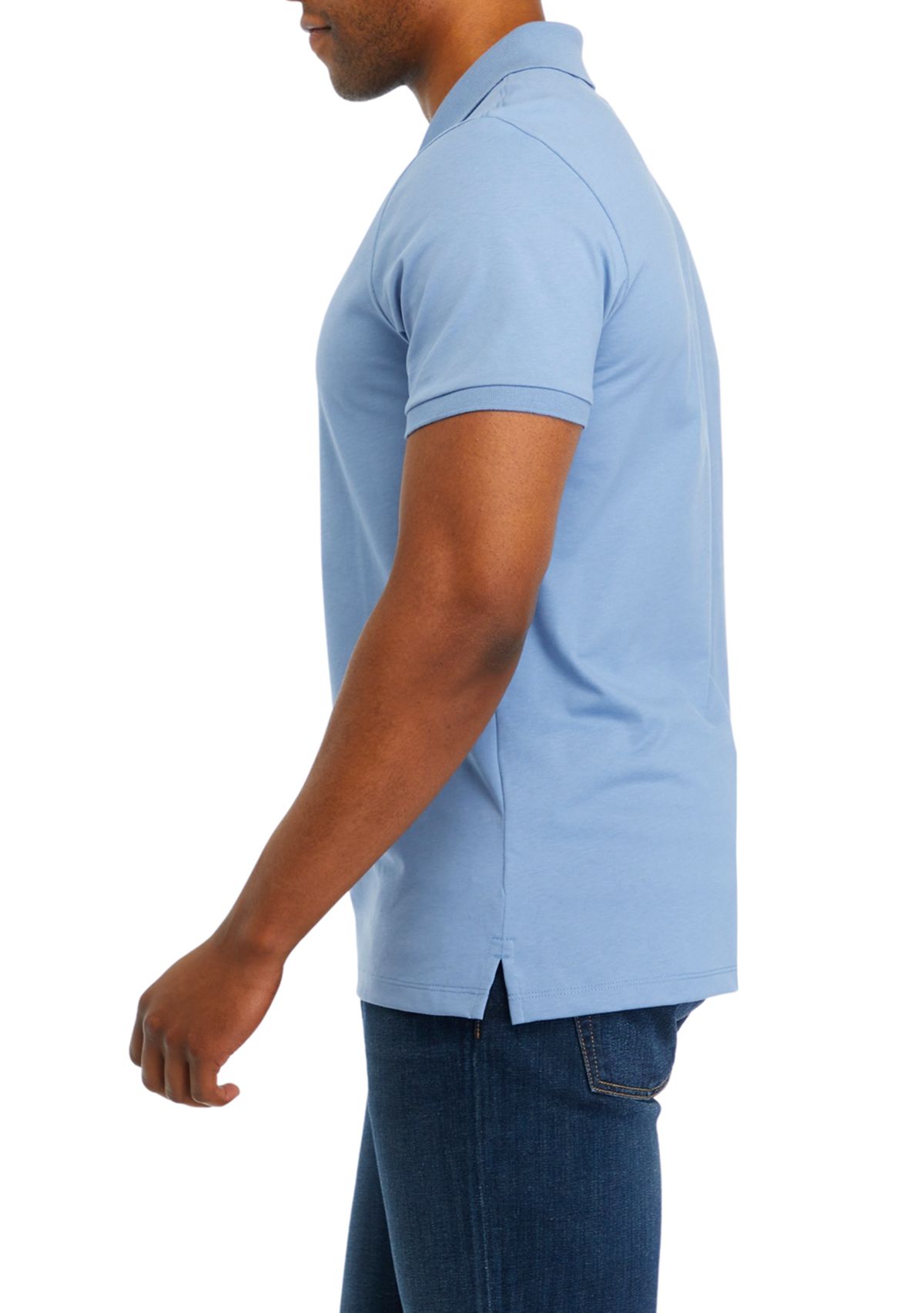 Smooth Cotton Monogram Logo Polo Shirt