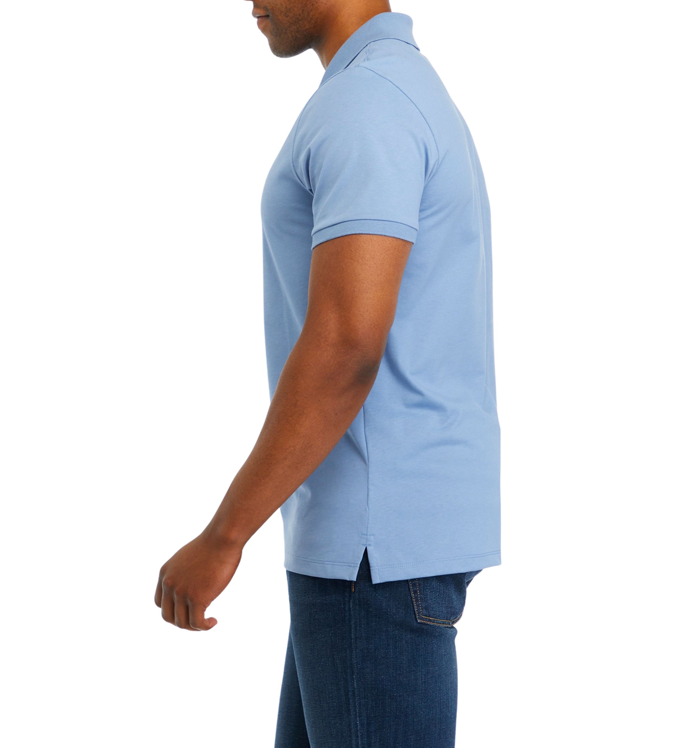 Smooth Cotton Monogram Logo Polo Shirt