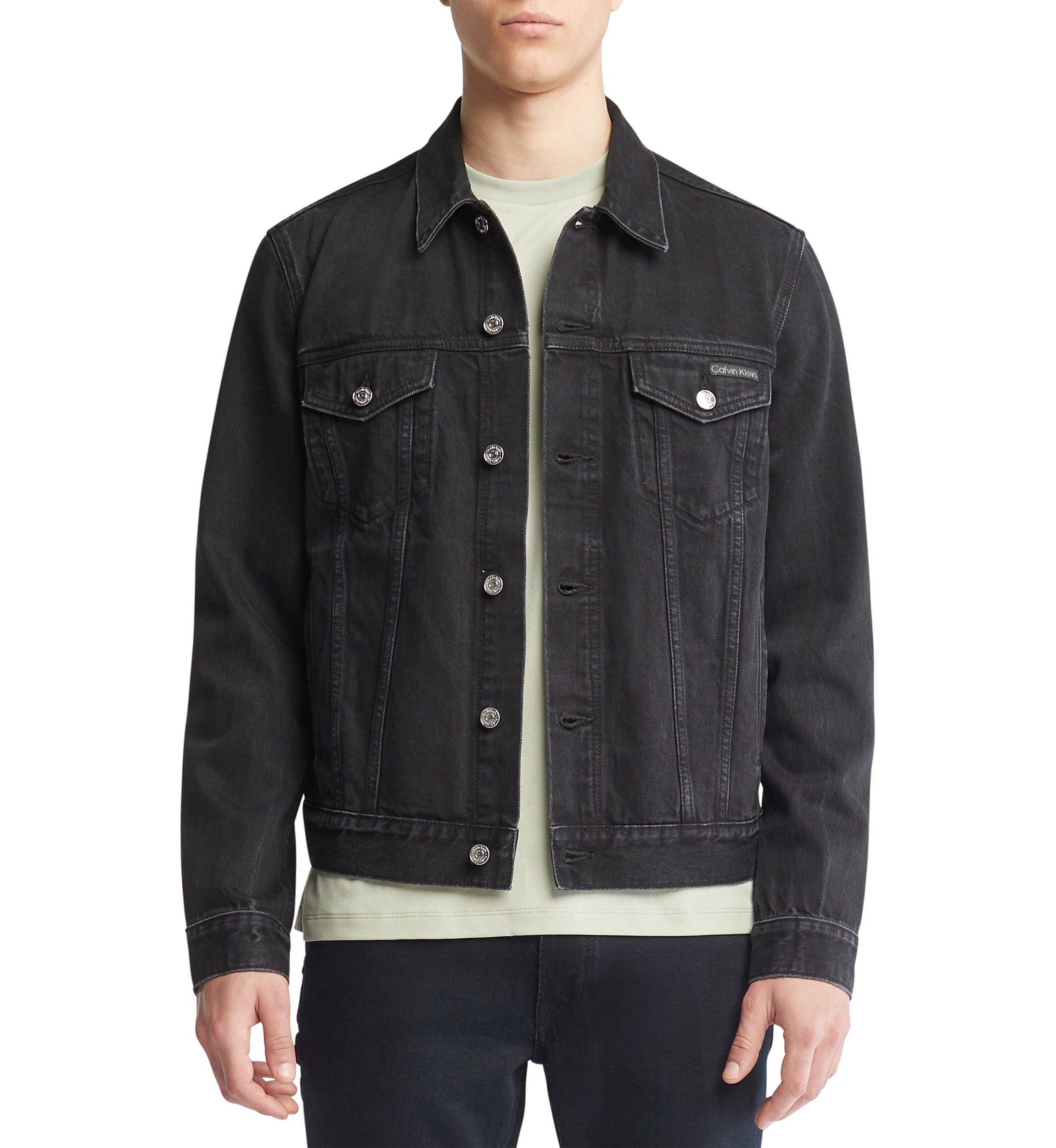 Mens Black Classic Trucker Jacket