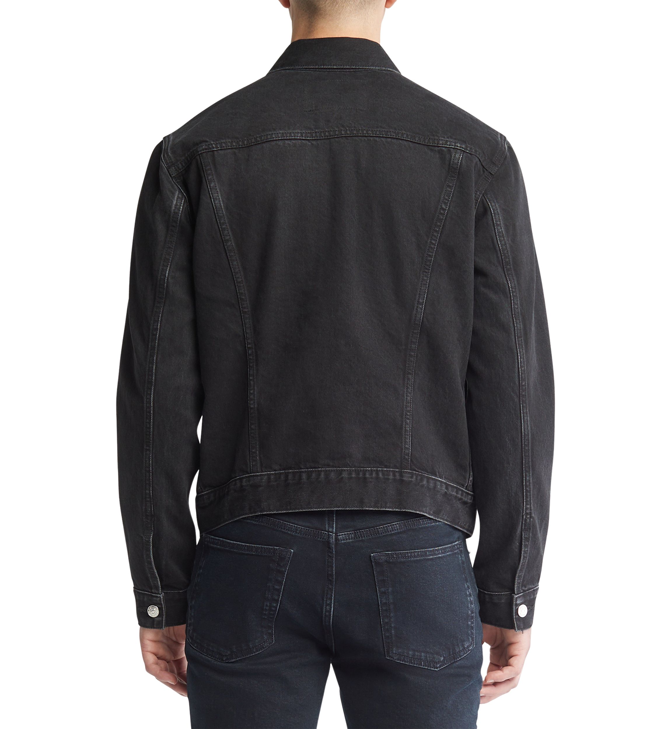 Mens Black Classic Trucker Jacket