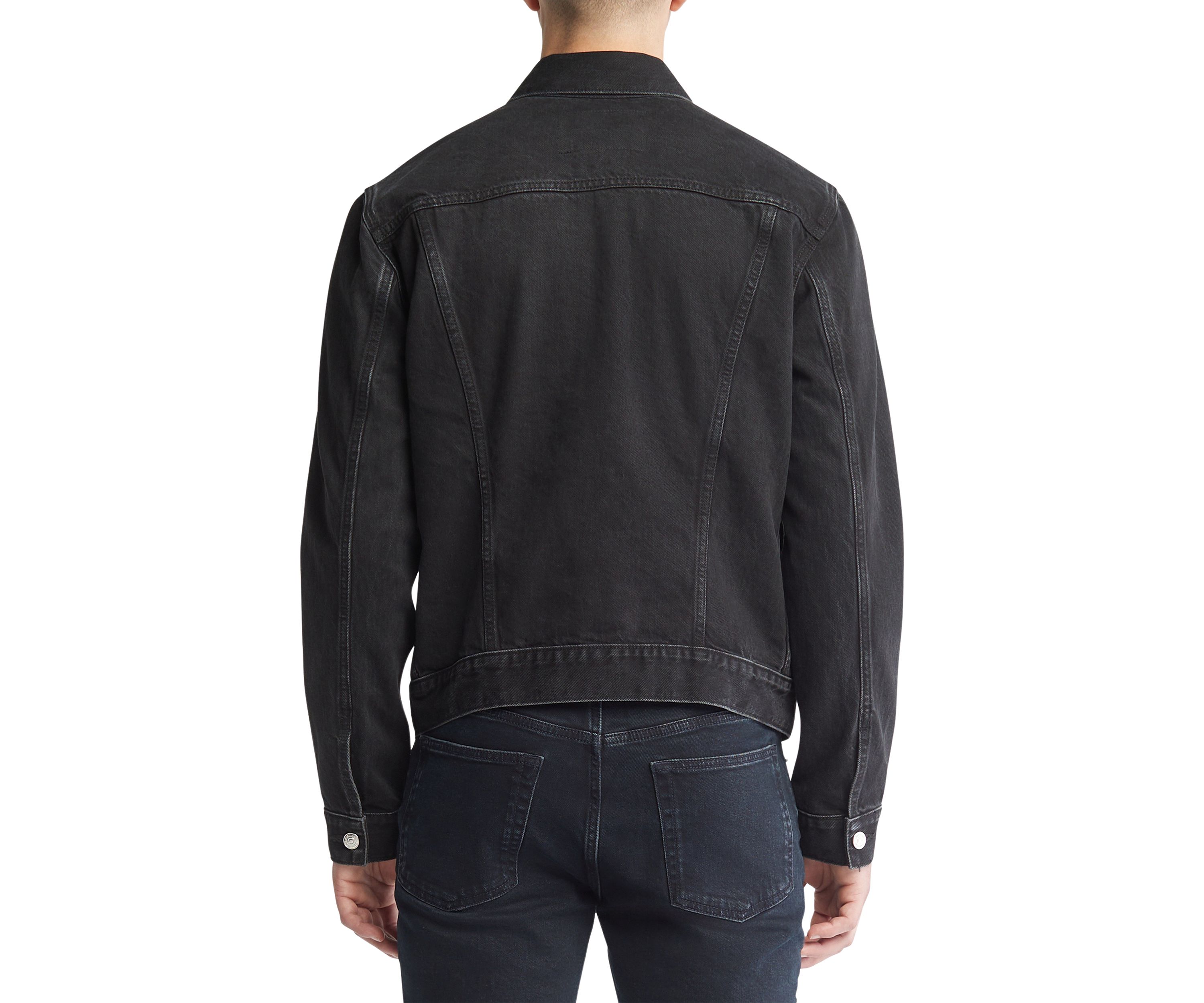 Mens Black Classic Trucker Jacket