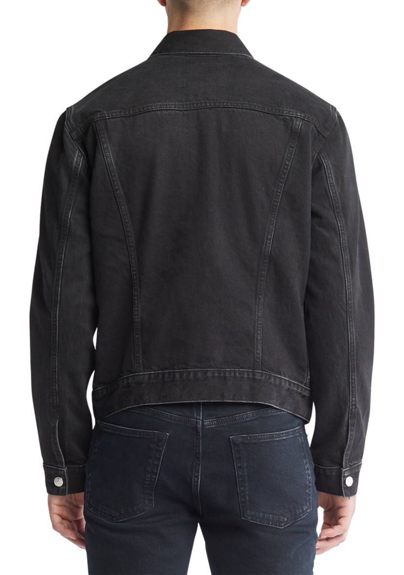 Mens Black Classic Trucker Jacket