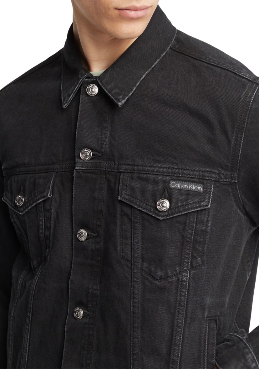 Mens Black Classic Trucker Jacket