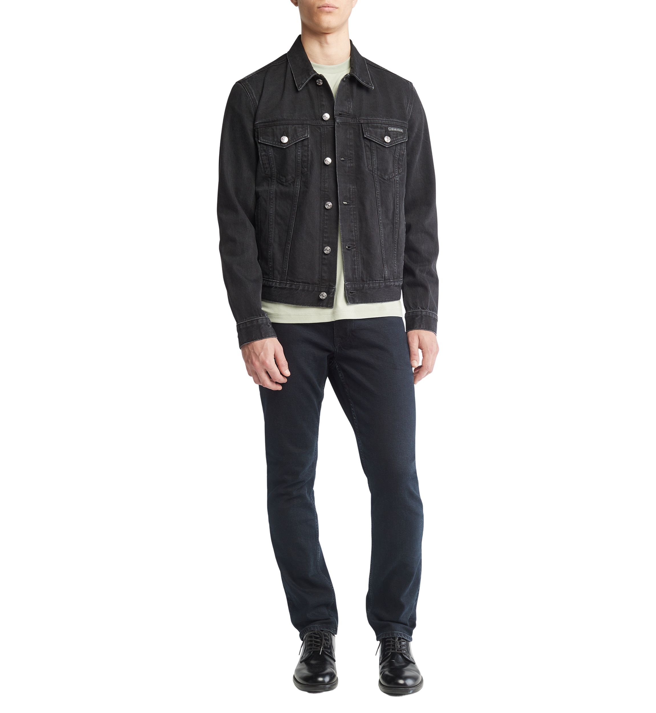 Mens Black Classic Trucker Jacket