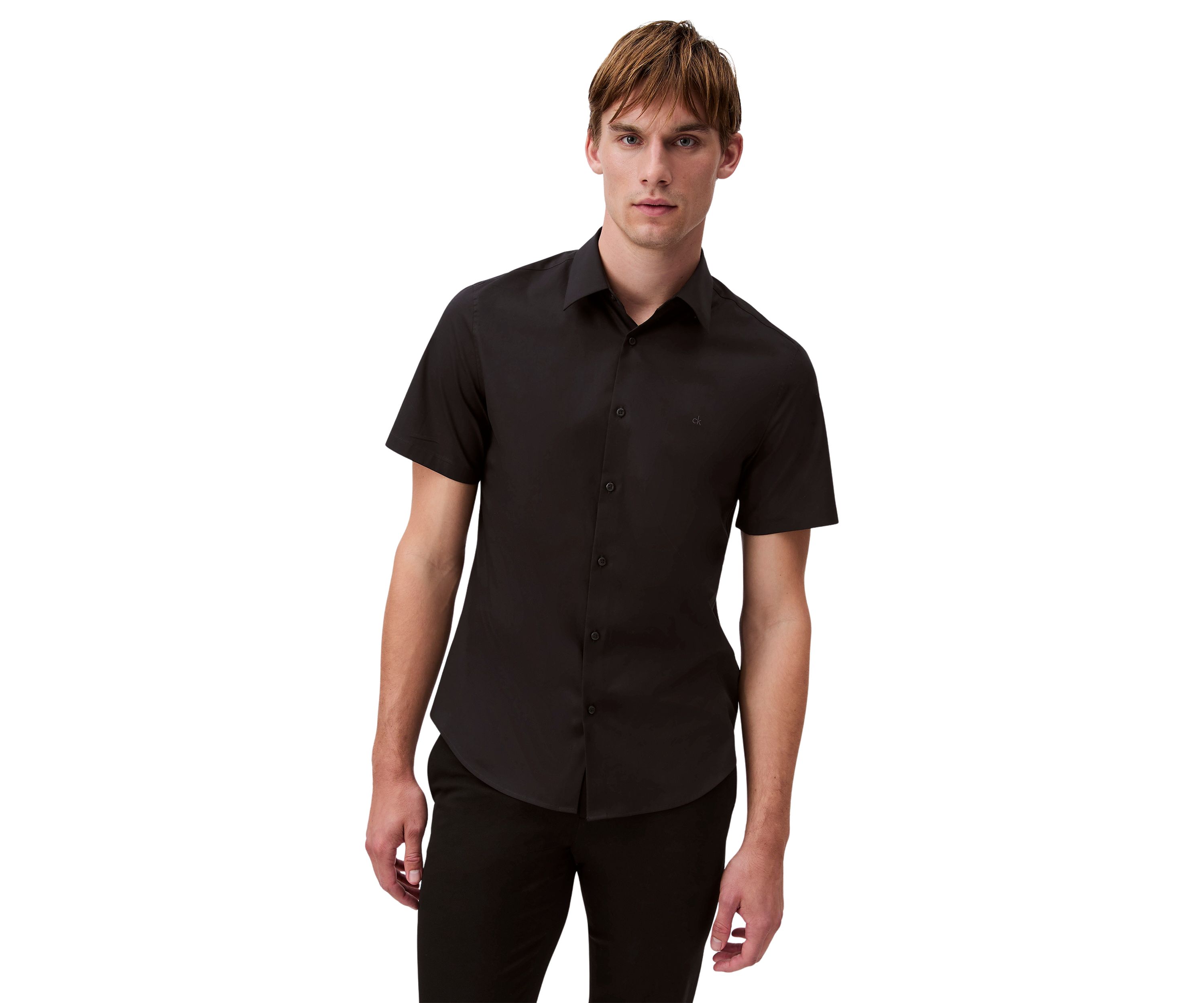 Solid Stretch Slim Fit Shirt
