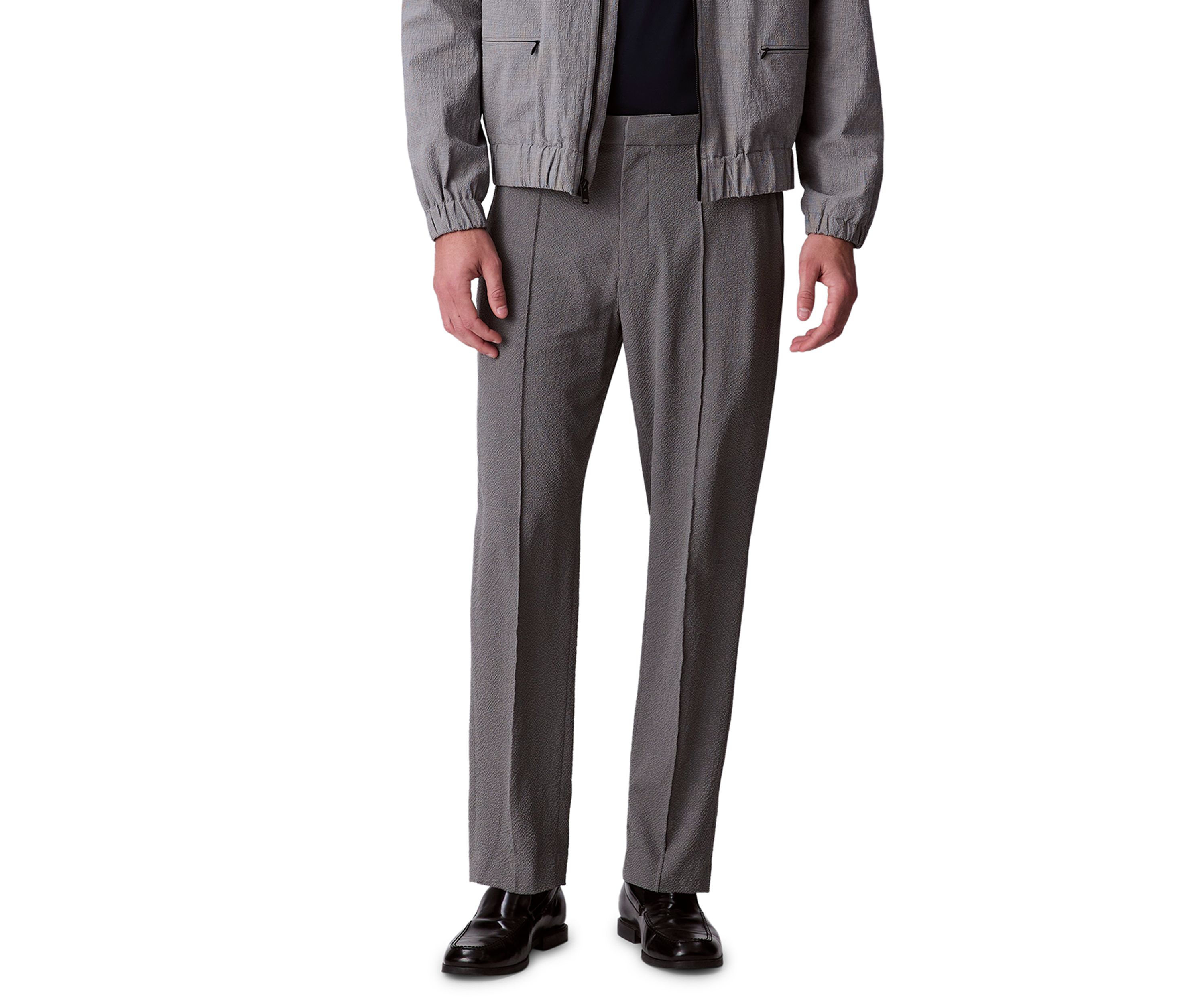 Mens Seersucker Pull On Pants