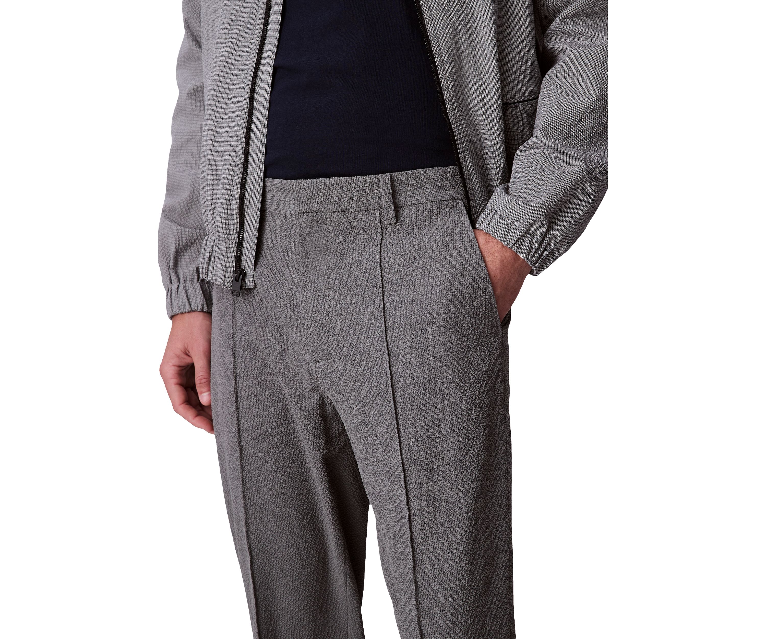 Mens Seersucker Pull On Pants