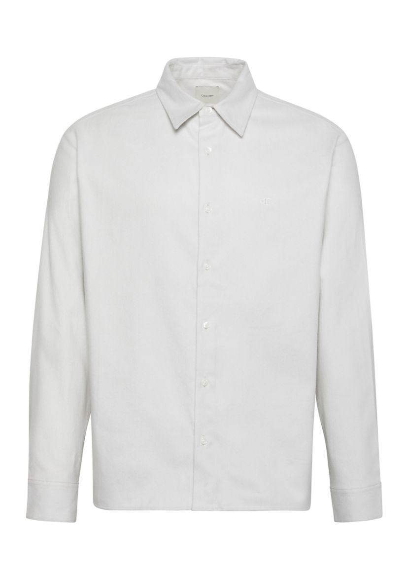 Calvin Klein Men's Melange Flannel Classic-Fit Shirt - Harbor Mist - L