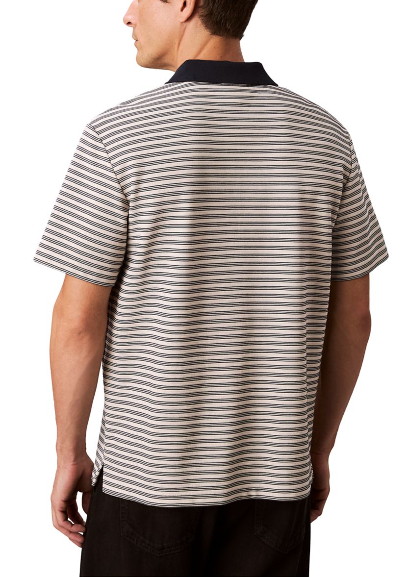 Stripe Short Sleeve Polo Shirt