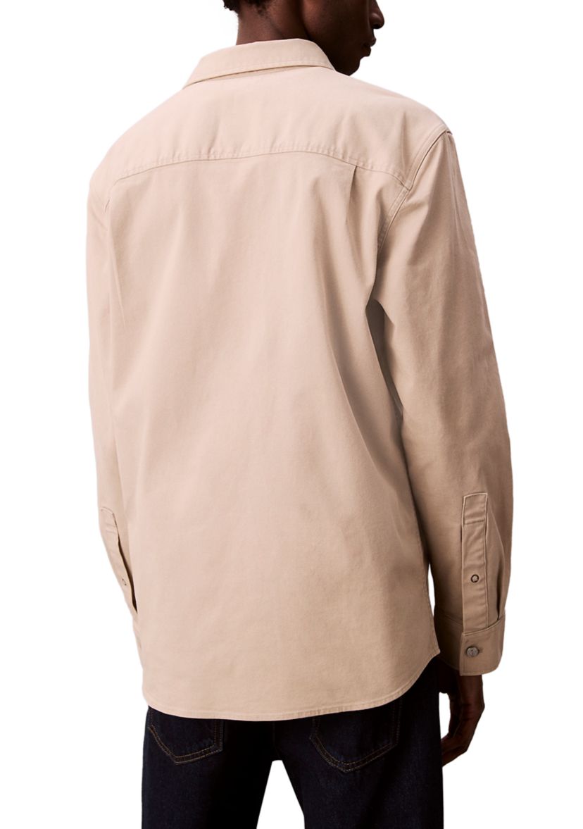 Long Sleeve Washed Canvas Shirt
