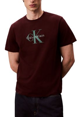 Calvin Klein Men's Mono Logo Graphic T-Shirt, Brown, 2XL