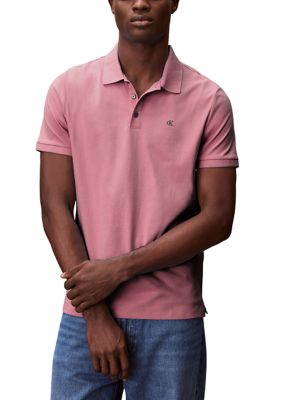 Calvin Klein Men's Monogram Polo, Pink, XL