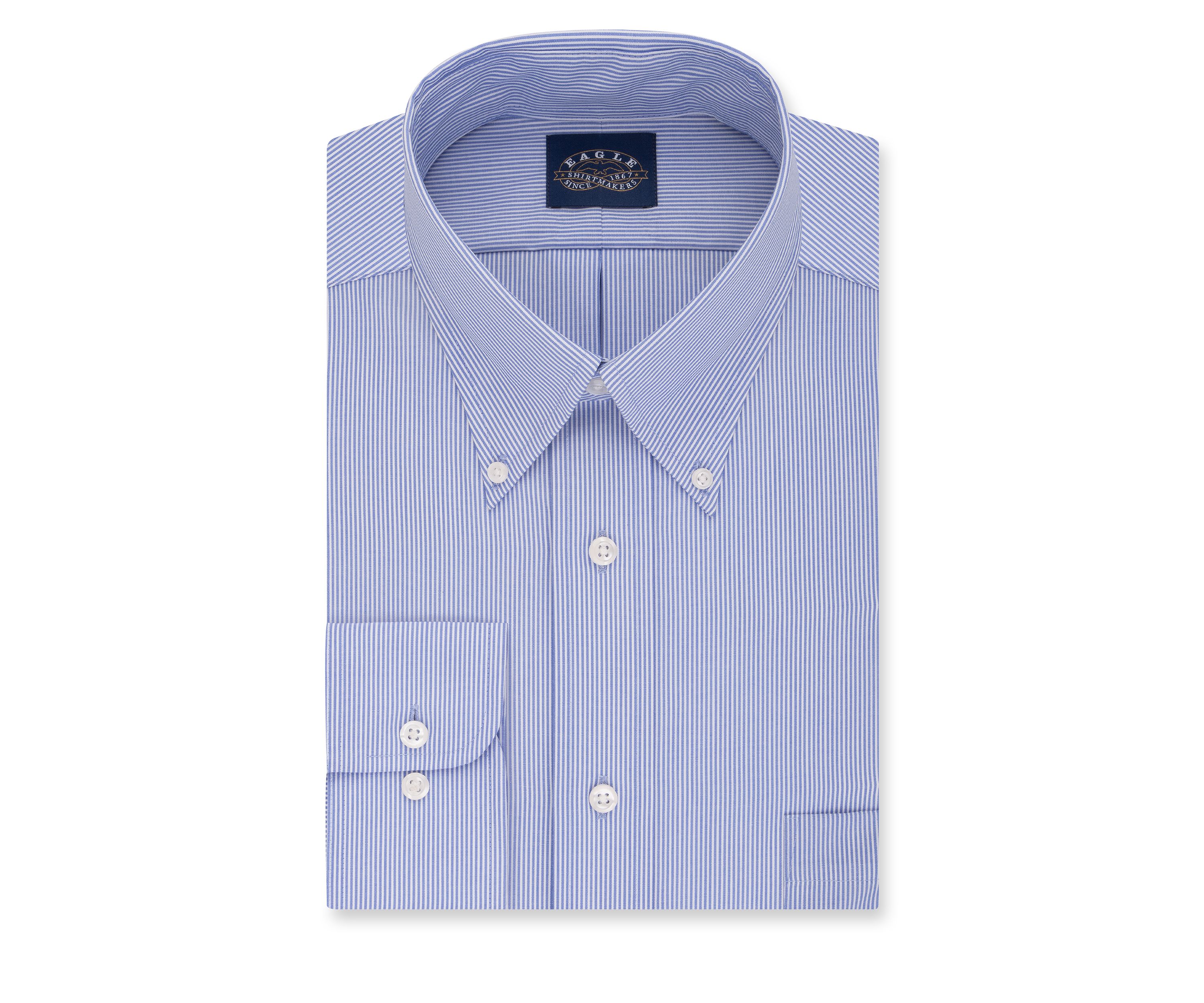 Mens Non Iron Regular Fit Stretch Collar Dress Shirt