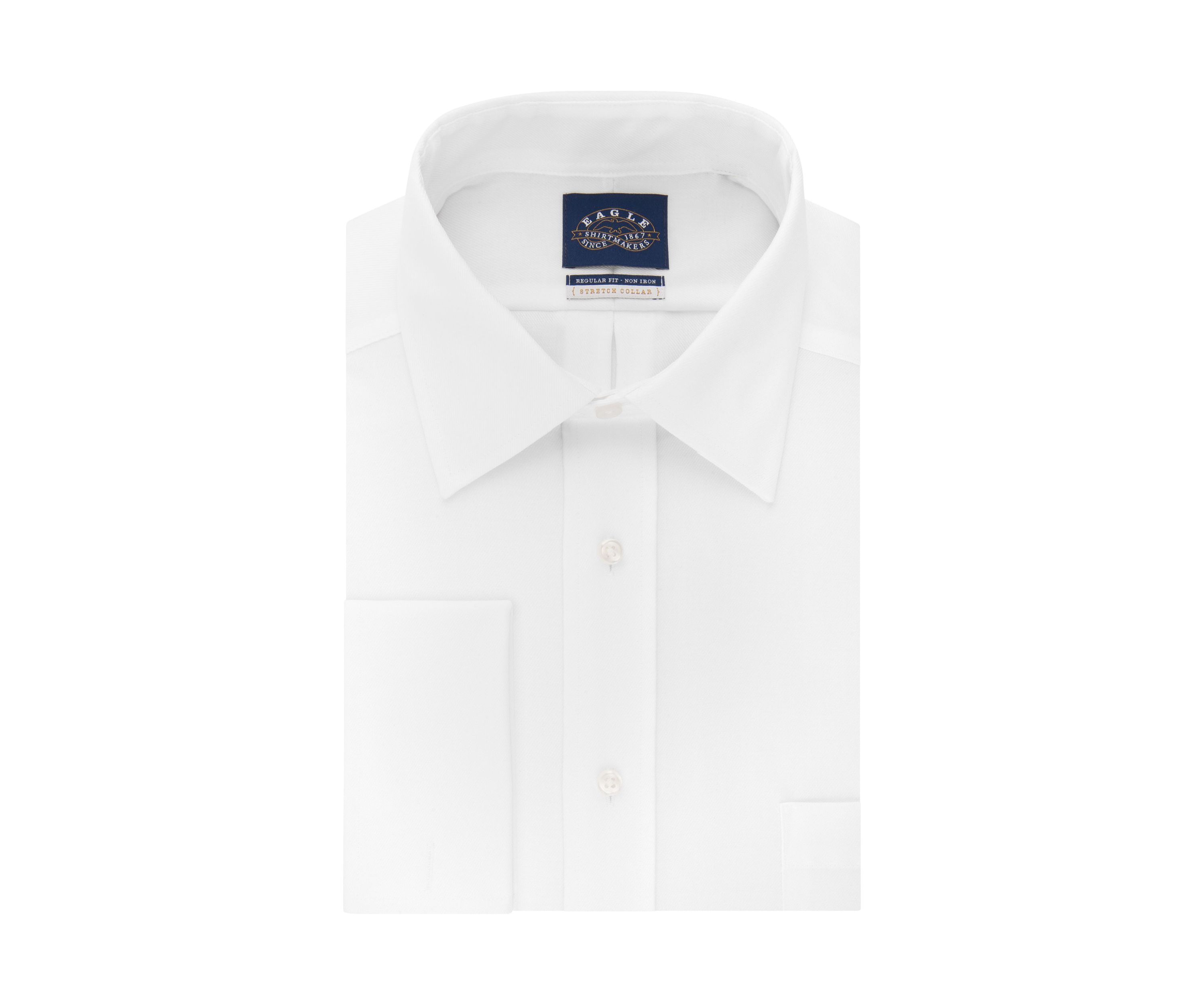 Non-Iron Regular Fit Stretch French Cuff Collar Dress Shirt